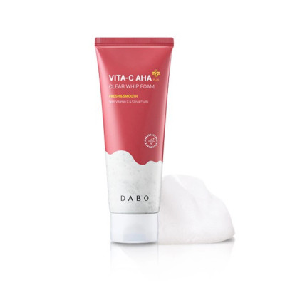 Sữa rửa mặt sáng da, sạch sâu DABO Vitamin C - AHA Clear Whip Foam - Nhập khẩu Hàn Quốc hàng công ty chính hãng