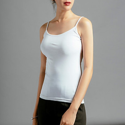 Áo Thun Ôm Hai Dây Camisole Thời trang thiết kế Hity TOP097 (Trắng Kim Cương)