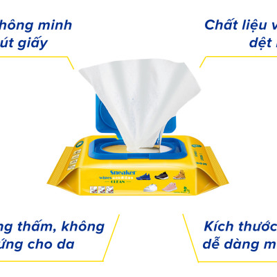 Khăn Giấy Lau Giày Sneaker Chuyên Dụng Khăn Ướt Vệ Sinh Giày Dép Dép Da Siêu Sạch 1 Gói 30 Tờ - Hàng Chính Hãng MINIIN