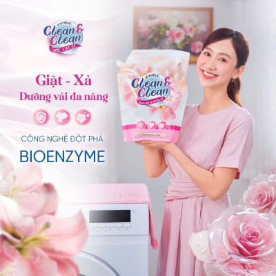 Nước Giặt Xả 5 in 1 Clean & Clean Dùng Cho Cả Giặt Tay Và Giặt Máy 3.2l/túi