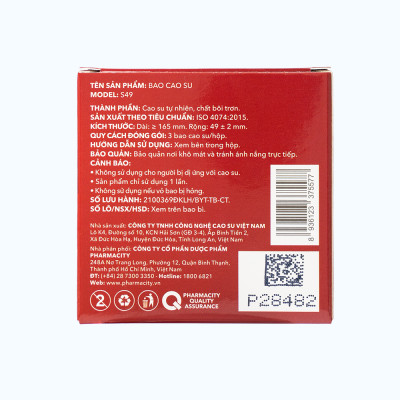 Pharmacity Bao cao su Ultra Invisible hương dâu siêu mỏng (3 cái/hộp)