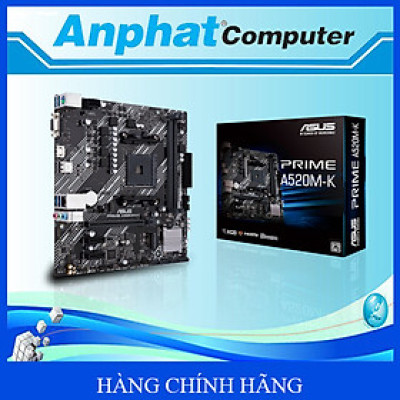 Bo mạch chủ Main ASUS PRIME A520M-K Socket AMD AM4 - Hàng Chính Hãng