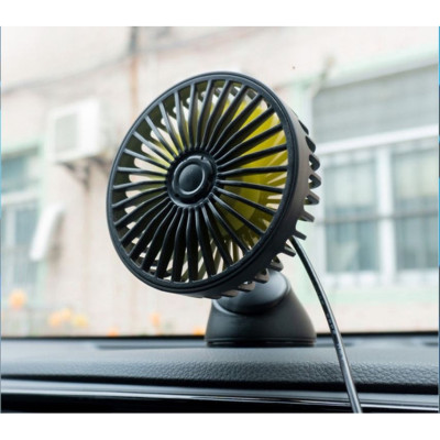 Quạt mini để trên xe oto, xe hơi, bàn làm việc, cổng USB tiện lợi, Mẫu quạt đôi