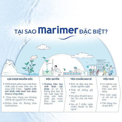 COMBO 2 CHAI XỊT MŨI MARIMER BABY DAILY NASAL HYGIENE – VỆ SINH MŨI HÀNG NGÀY CHO TRẺ SƠ SINH