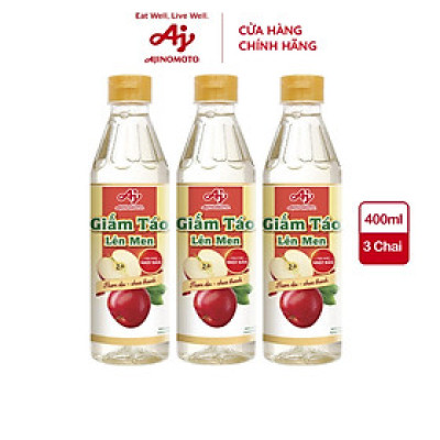 Combo 3 Chai Giấm Táo Lên Men 400ml