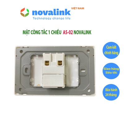 Mặt 1-2-3-4 công tắc điện tràn viền Novalink chính hãng, mặt nhựa chống cháy, lõi đồng dày 0.7mm. Bảo hành 24 tháng