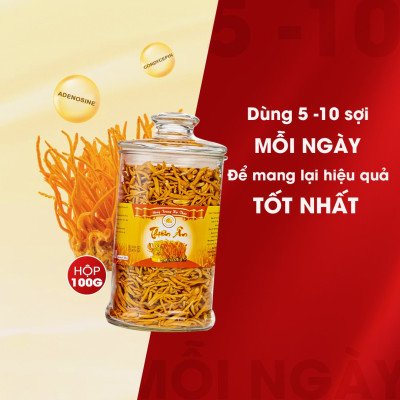 Đông Trùng Hạ Thảo Sấy Thăng Hoa Thiên Ân - Hũ 100g