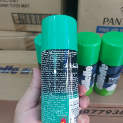 Bọt cạo râu Gillette Foamy Methol  175g hương chanh và hương bạc hà