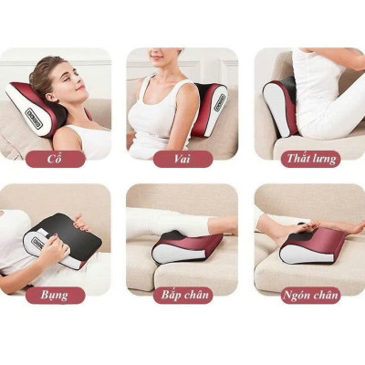 Gối Massage Hồng Ngoại Cao Cấp 20 Bi – Massage Toàn Thân, Tốt Cho Tuần Hoàn Máu