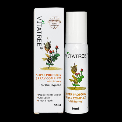 Xịt keo Ong Úc Vitatree Super Propolis Spray Complex tăng đề kháng , kháng khuẩn, Virut, nấm, giảm viêm họng, ho, nhiệt miệng - QuaTangMe Extaste