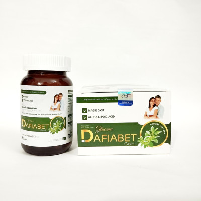 Viên Uống Hạ Nhanh Đường Huyết Glucomr Dafiabet Gold - Giảm Biến Chứng Bệnh Tiểu Đường - Lọ 60 Viên