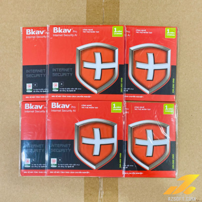 Phần mềm diệt virus BKAV Pro AI - Bộ 5 thẻ: sử dụng cho 5 PCs/1 năm - Hàng chính hãng