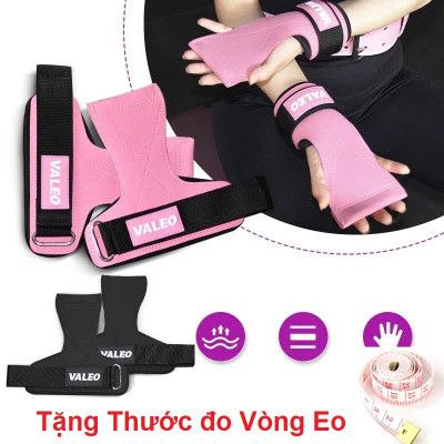 Găng Tay Tập Gym Trợ Lực VALEO {Tặng Tước Dây} Dây Kéo Lưng Lifting Straps Deadlift Tập Tạ Tập Xà Hàng Chính Hãng (1 Đôi )