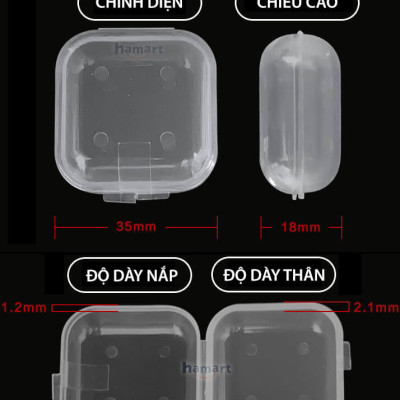 COMBO 5 Hộp Nhựa Mini Có Nắp Trong Suốt Khoá Kín Đựng Trang Sức Linh Kiện Ốc Vít Vật Dụng Nhỏ Tiện Lợi