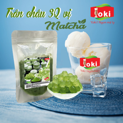 Yoki Trân châu 3Q vị Matcha dai, giòn, thơm mát