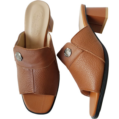 Dép Cao Gót Nữ BIGGBEN Da Bò Cao 5 Phân DCG93