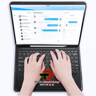 Bao da kèm bàn phím cho iPad Pro 11 2018 chính hãng Dux Ducis có bàn di chuột TrackPad, có ngăn để bút - Hàng chính hãng