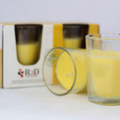 Nến Không Khói Vàng, Nến Thắp Sáng, Đèn Cầy Ly Không Khói [LY 50g], Chính Hãng Từ Shop R2D, Thành Phần Tự Nhiên, Lành Tính.