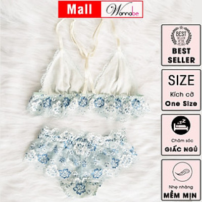 Nội y bộ Wannabe Áo ngực bralette ANR12 chân ngực nhún bèo nữ tính, điệu đà