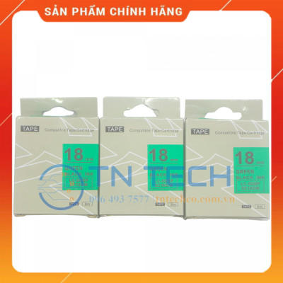 NHÃN IN TEPRA-EPSON LC-5GBP (SC18GW) – CHỮ ĐEN NỀN LÁ 18MM X 8M [Hàng nhập khẩu]
