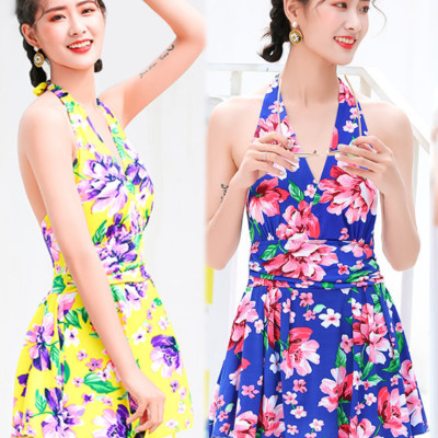 Đồ Bơi Nữ Một Mảnh Kiểu Váy Hoa Hở Lưng Gợi Cảm ATI27 MayHomes One-Piece Swimwear With Backless Top