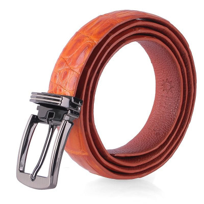 HC5214-15-16-17 - Dây thắt lưng nữ da cá sấu Huy Hoàng nguyên con bụng 2,5P màu đen, nâu đỏ, vàng bò, nâu đất