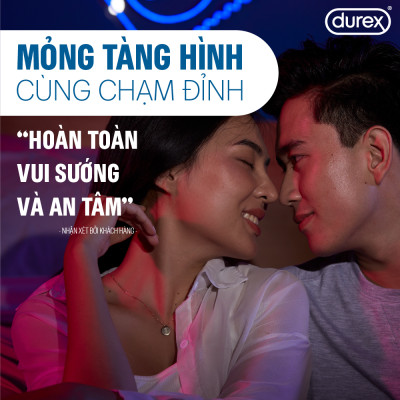 Bộ 2 bao cao su Durex Fetherlite Ultima siêu mỏng, size 52mm, 12 bao/hộp