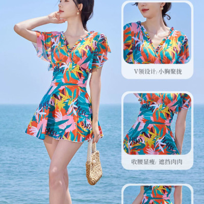 Đồ bơi nữ kiểu váy liền thân bikini 1 mảnh tôn dáng che khuyết điểm có sẵn mút ngực quần đùi