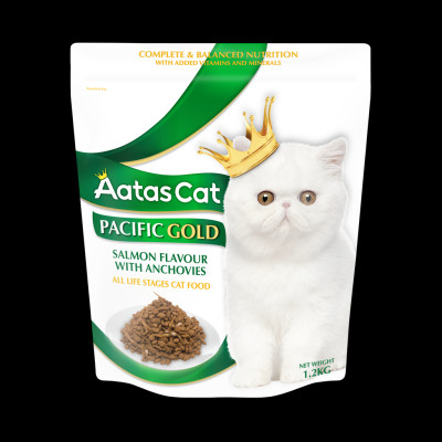 Aatas Cat [GOLD] Thức Ăn Hạt cho MÈO vị Cá Hồi mix Cá Cơm Sấy 1,2Kg
