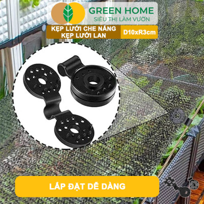 Kẹp Lưới Che Nắng, Greenhome, R10cm, Dụng Cụ Làm Vườn Tiện Lợi, Cố Định Lưới Chắc Chắn,Dễ Sử Dụng, Tái Sử Dụng