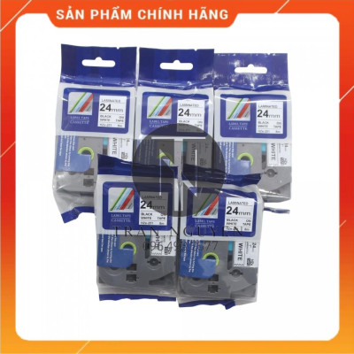 Nhãn In Brother HZe-251 - Đen nền trắng 24mm x 8m - Hàng nhập khẩu