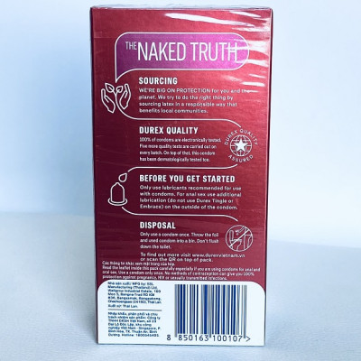 Bao Cao Su Durex Fetherlite 12s - Mỏng Trơn Ôm Khít - Nhiều Gel - Hàng Chính Hãng - Che Tên Sản Phẩm