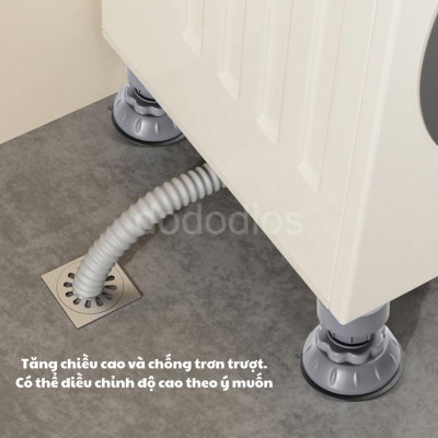 Chân Đế Máy Giặt Bộ 4 Chân Chống Rung Chống Trơn Trượt Có Thể Điều Chỉnh Tăng Giảm Đa Năng - Hàng chính hãng dododios