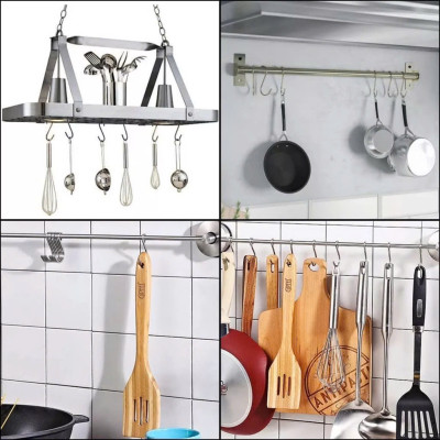 COMBO 10 MÓC INOX HÌNH CHỮ S NHỎ