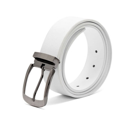 HJ4107-08-09 - Dây nịt nam Huy Hoàng da bò đầu kim 4P màu trắng, đen, nâu