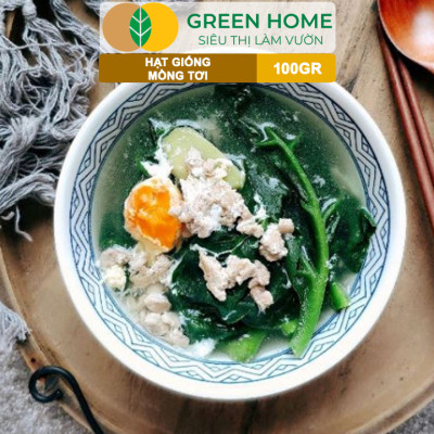 Hạt Giống Rau Mồng Tơi GreenHome, GÓI 100GR, Dễ Trồng Quanh Năm, Nảy Mầm Cao,Năng Suất Cao R30