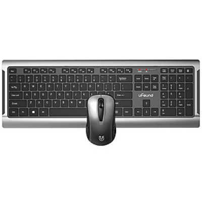 Combo 106 phím Bàn phím uFound R-756  truyền tải 2.4G + Chuột không dây 1200DPI cho Văn phòng Doanh nghiệp