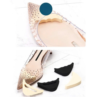 COMBO 2 CẶP Lót mũi giày cao gót cao su non đệm êm ngón chân MÀU ĐEN VÀ MÀU KEM