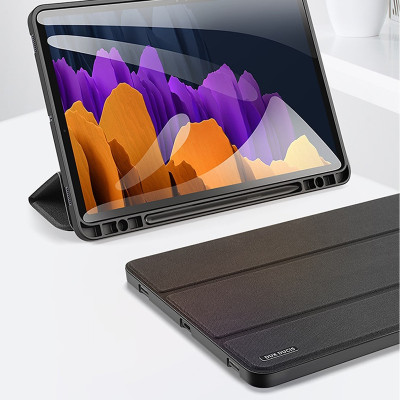 Bao da dành cho SamSung Galaxy Tab S10 Plus , Tab S10 Fe Plus , S10 Fe , S10 Ultra chính hãng Dux Ducis Domo chống sốc, có khay đựng bút - hàng chính hãng