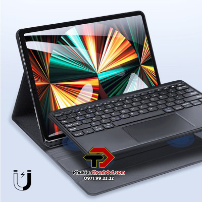 Bao da kèm bàn phím cho iPad Pro 11 2020 chính hãng Dux Ducis có bàn di chuột TrackPad, có ngăn để bút - Hàng chính hãng 