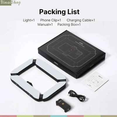 Ulanzi U200 - Đèn Led Ring Light Sạc Tích Hợp Dành Cho Điện Thoại, Máy Ảnh, GoPro, Công Suất 20W - Hàng chính hãng