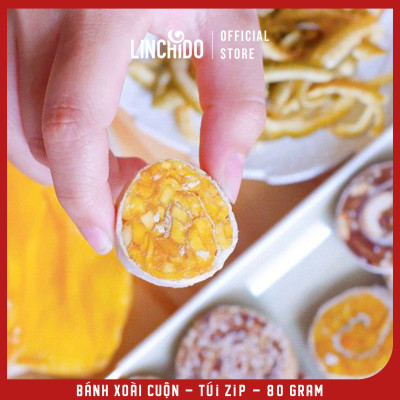 Bánh Xoài Cuộn - Đặc Sản Đồng Tháp - Túi Zip 80 Gram