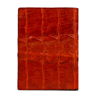 HC2257-2258-2259-2701 - Ví nam Huy Hoàng da cá sấu kiểu đứng gai đuôi màu vàng bò, đen, nâu đỏ, nâu đất