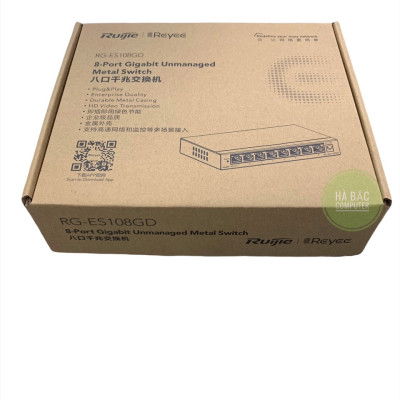 Bộ Chia Mạng 8 Cổng Sắt 1000Mbps RUIJE RG-ES108GD - Switch 8 Port Gigabit - Hàng Chính Hãng
