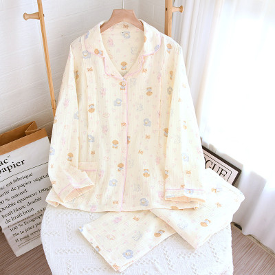 Bộ Đồ Bầu Và Sau Sinh Xô Muslin Cổ Tròn B254