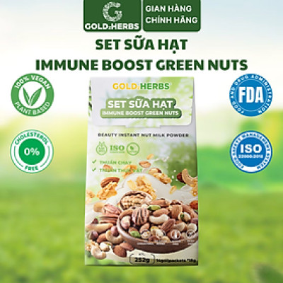 Set Sữa Hạt Tăng Cường Năng Lượng Goldzherbs Immune Boost Green Nuts – 250g/ 500g