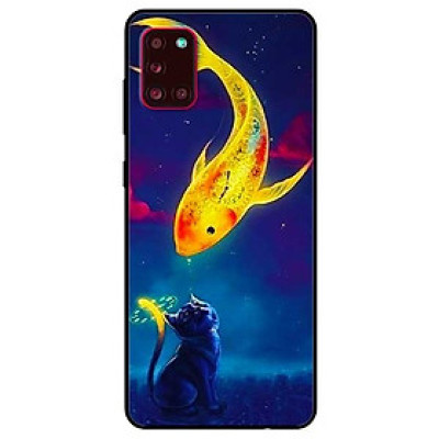 Ốp lưng dành cho Samsung A31 mẫu Cá Chép và Mèo