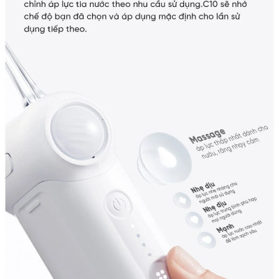 Máy Tăm Nước Sóng Siêu Âm Usmile C10 - Hàng Chính Hãng