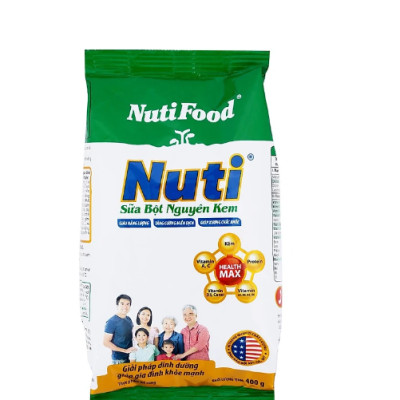 Sữa Bột Nguyên Kem Nutifood Túi 400g – Dinh Dưỡng Cho Cả Gia Đình – Tặng Kèm Khăn Mềm Mịn – Hàng Chính Hãng