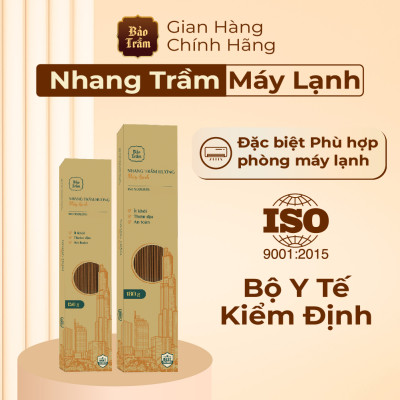 Combo Thanh Tịnh An Gia – Nhang Trầm Hương Máy Lạnh 30cm 100g + Khăn Bao Sái Bảo Trầm